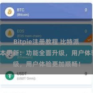 Bitpie注册教程 比特派钱包最新版本更新：功能全面升级，用户体验更加顺畅！