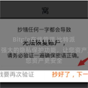 Bitpie在线管理 比特派钱包：强大的隐私保护功能，让您资产更安全