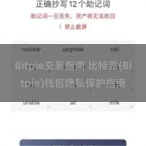 Bitpie交易指南 比特派(Bitpie)钱包隐私保护指南