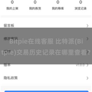 Bitpie在线客服 比特派(Bitpie)交易历史记录在哪里查看？