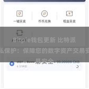 Bitpie钱包更新 比特派隐私保护：保障您的数字资产交易安全