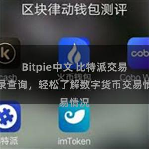 Bitpie中文 比特派交易记录查询，轻松了解数字货币交易情况